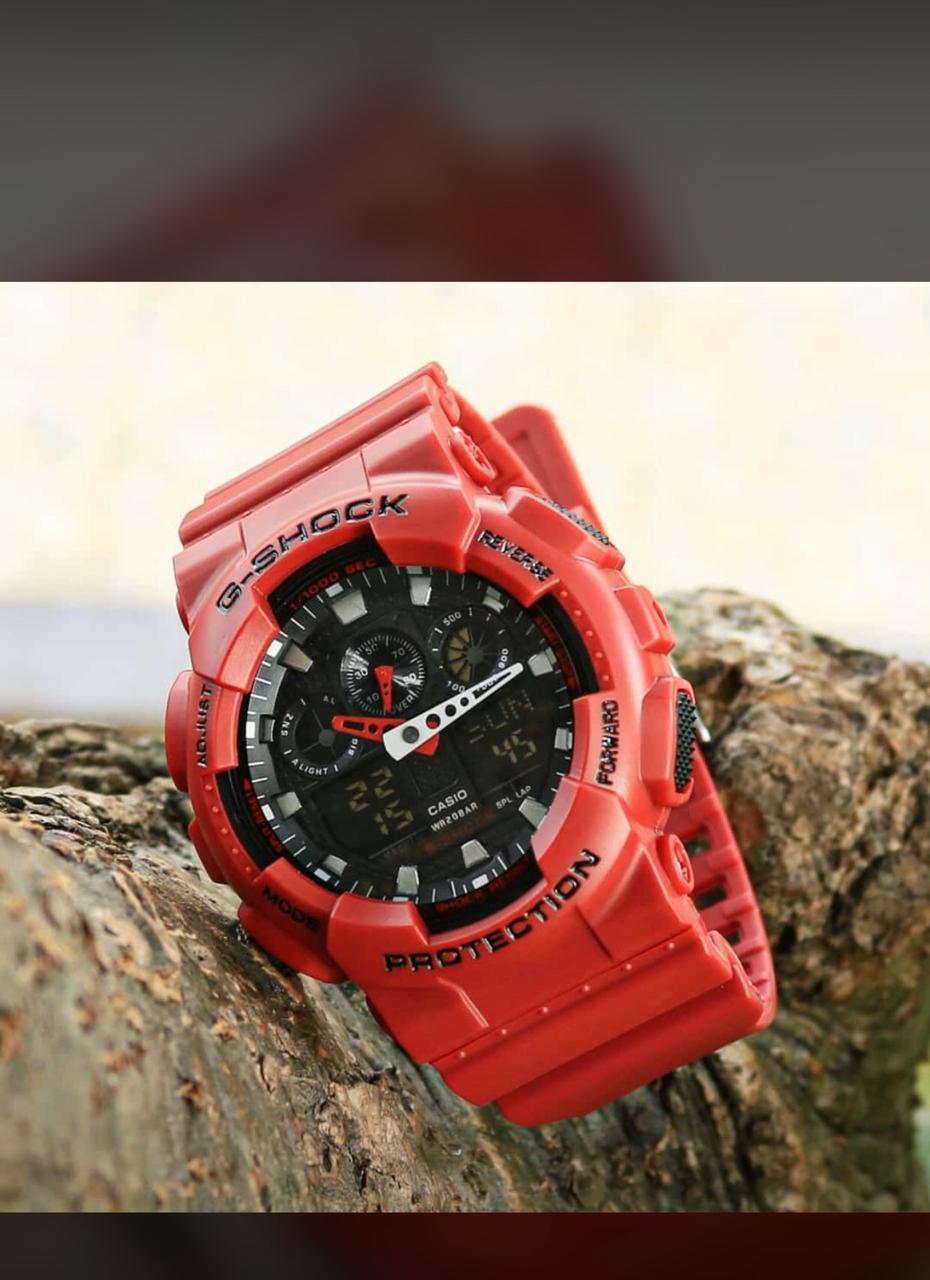 Red/ Water Resistant Sports Watch with Original Box