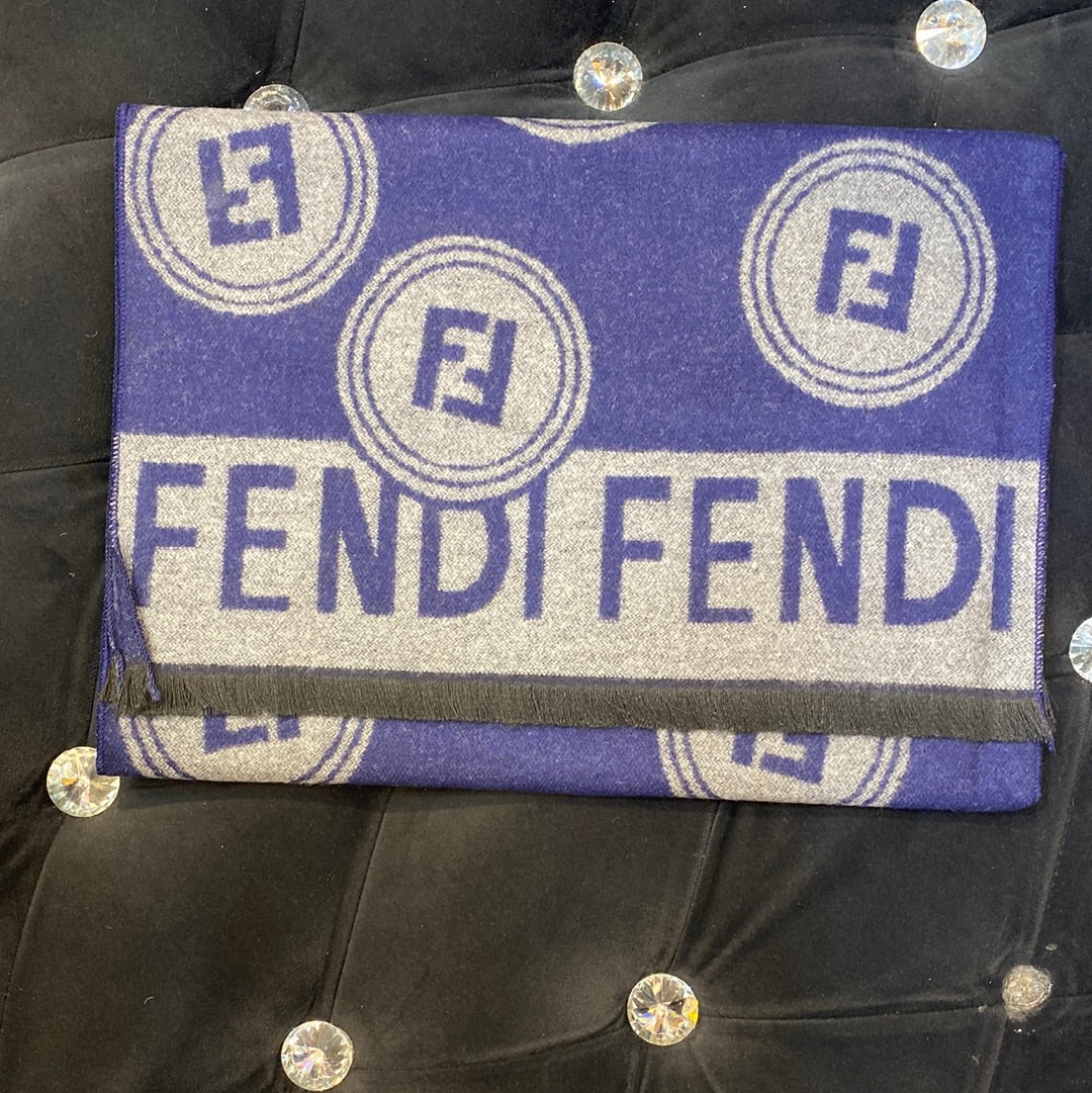 Fen Nef Navy Blue Colour With Grey Nef Logo Imported Muffler 49080