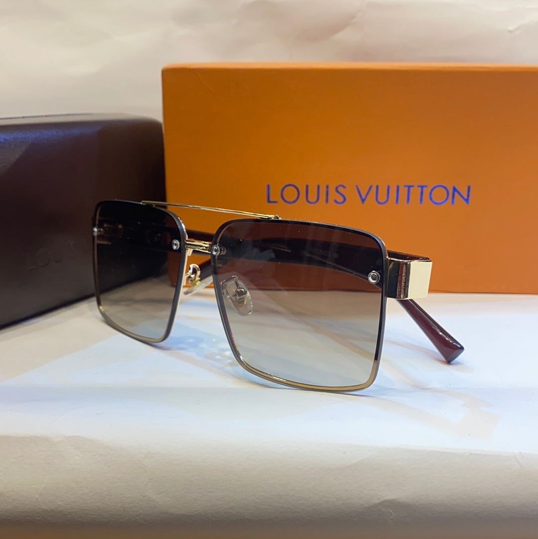 UOL Gold Brown Frame Brown Shade Unisex Branded Sunglasses 10472 6013 145