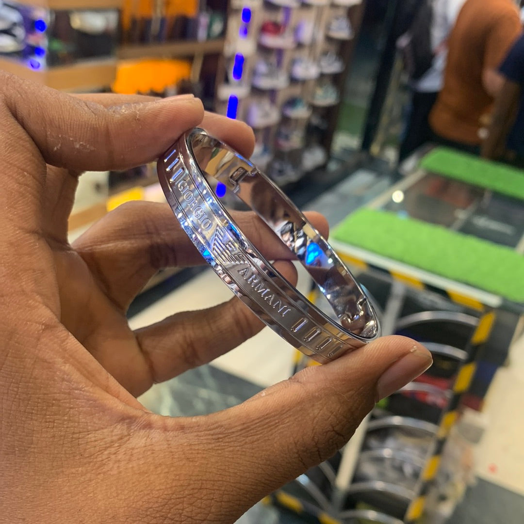 MRA Sliver Monogram Design Chain Bracelet Men 502351