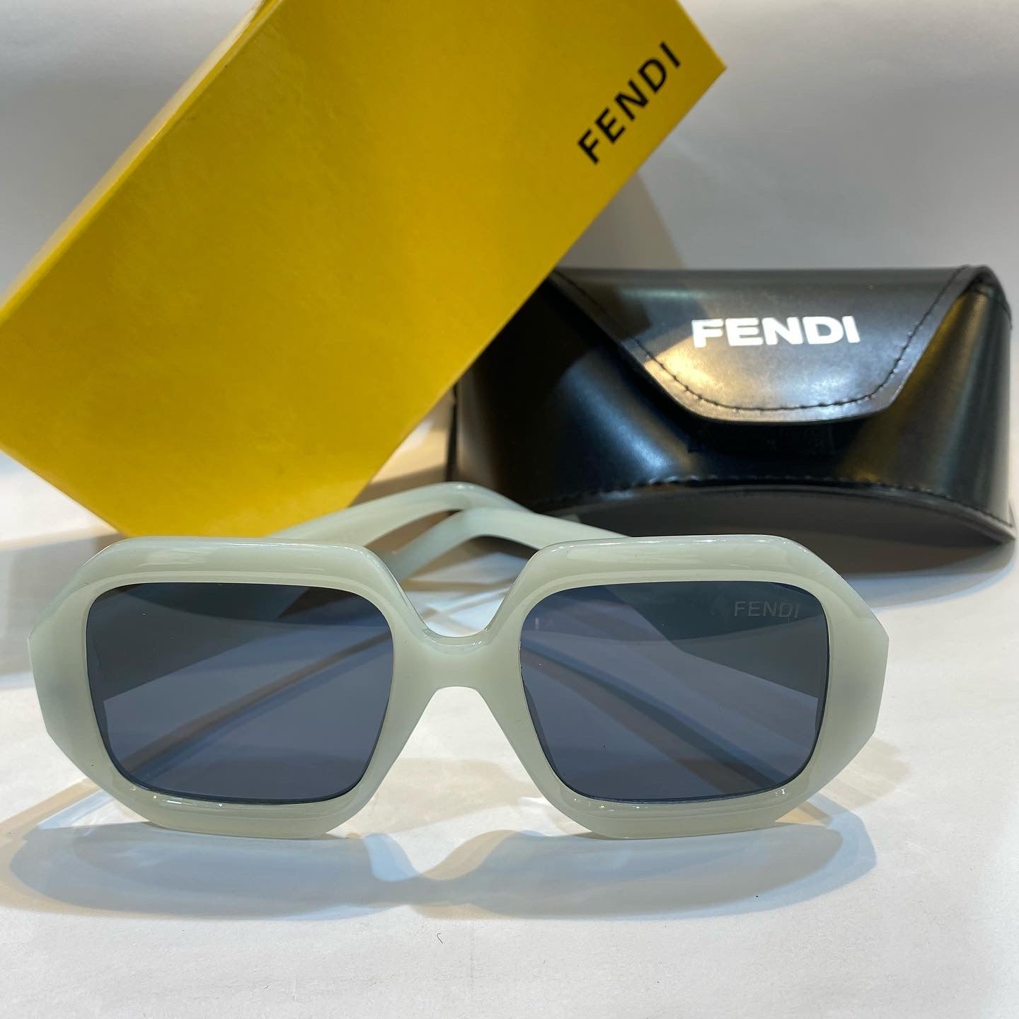 NEF Light Grey Frame Black Shade Unisex Branded Sunglasses ZN3546 54 20-145