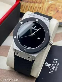 Buh Black Strap Black Ring Black Dial Men Watch