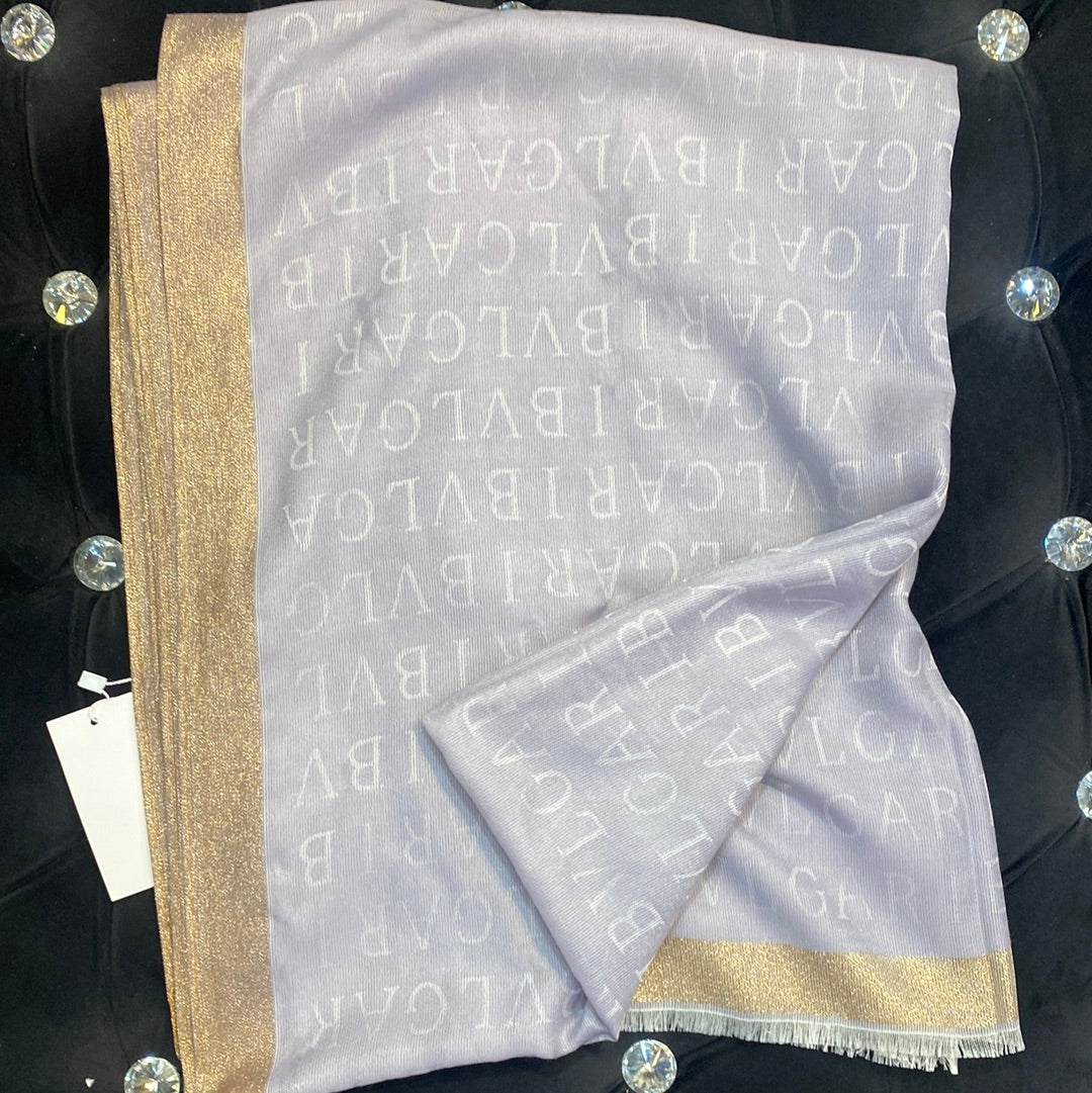 BVL LVB Purple Gold Colour RUB Bur Print Heavy Quality Muffler 9351