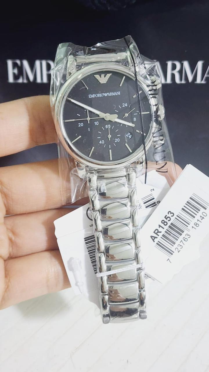 Mra Silver Chain Black Dial Premium Quality Men Watch