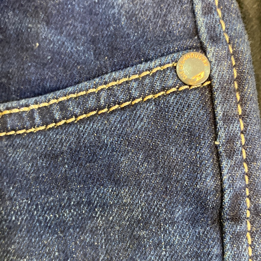EID Blue Faint Branded Mid Raise Designer Men’s Jeans 110299 AAA1