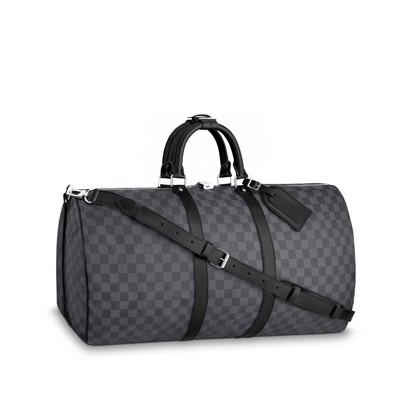 UOL Grey Black Check Unisex Duffle Bag 4141