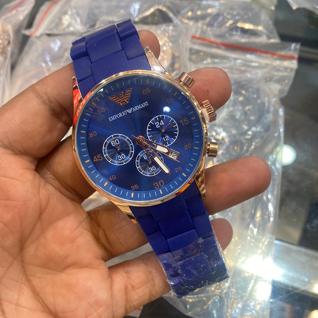 Blue Silicone Chain Blue dial( 400562)