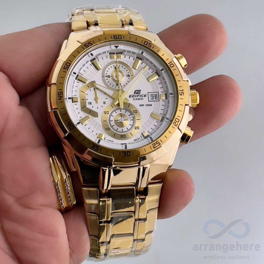 Ide Gold Chain White Dial Men Watch