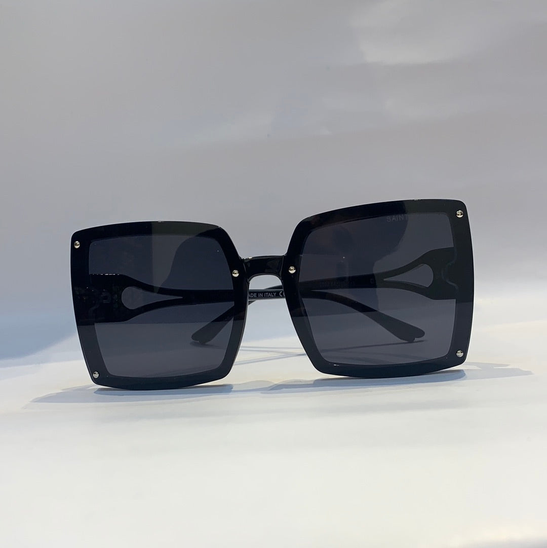 Sai ias Glossy Black Frame black Shade Unisex Sunglass 2252 64 13 145