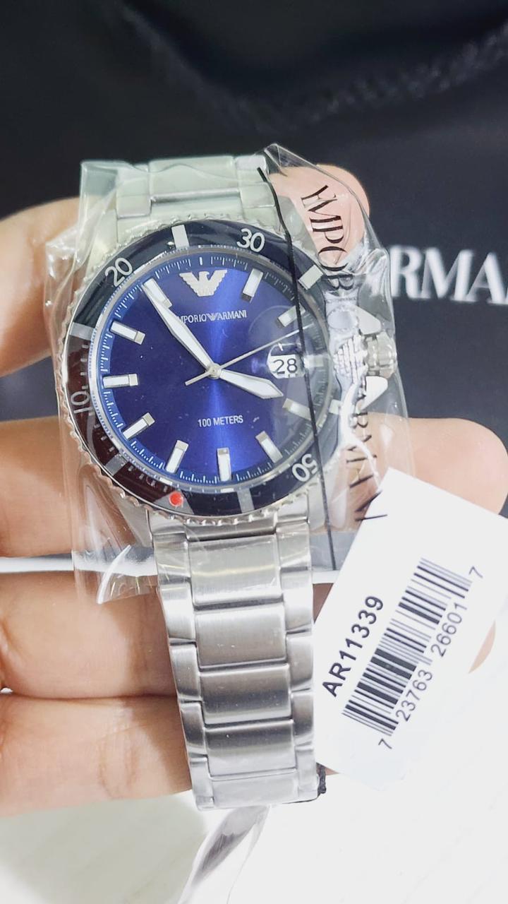 Mra Silver Chain Blue Dial Premium Quality Men Watch