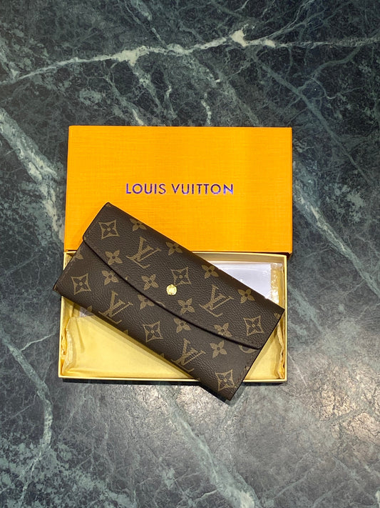 Uol Brown Colour Monogram Print Ladies Clutch Zipper 60017137 Wallet old Style