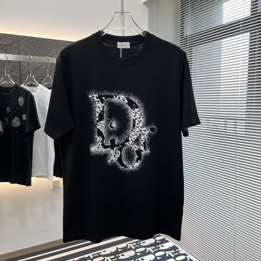 OID Black Colour With LAB Print Premium Quality Heavy Cotton Fabric Tshirt 8064