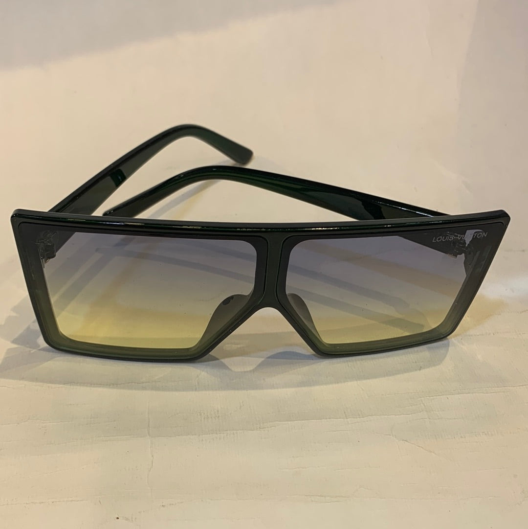 UOL VL Glossy Green Frame Yellow Black Shade Sunglass