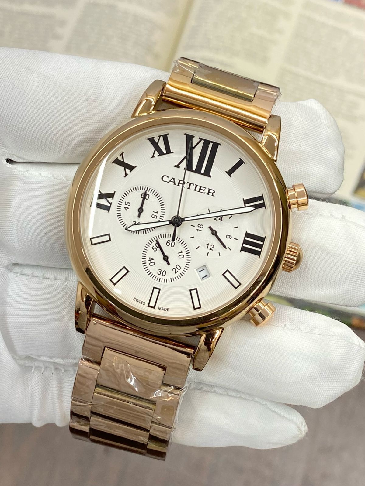 Rac Copper Chain White Dial Men Watch 901812