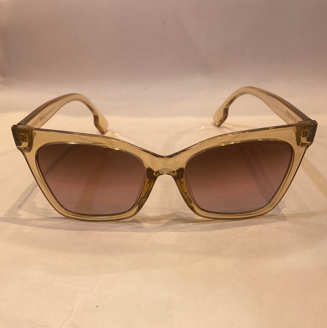 RUB Brown Transparent Frame Black Pink Shade Sunglass D2820 54 19-141 C5