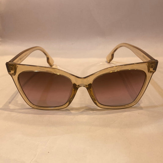 RUB Brown Transparent Frame Black Pink Shade Sunglass D2820 54 19-141 C5