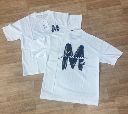 WEAR White Colour With Back Print Premium Oversized Tshirt 88680
