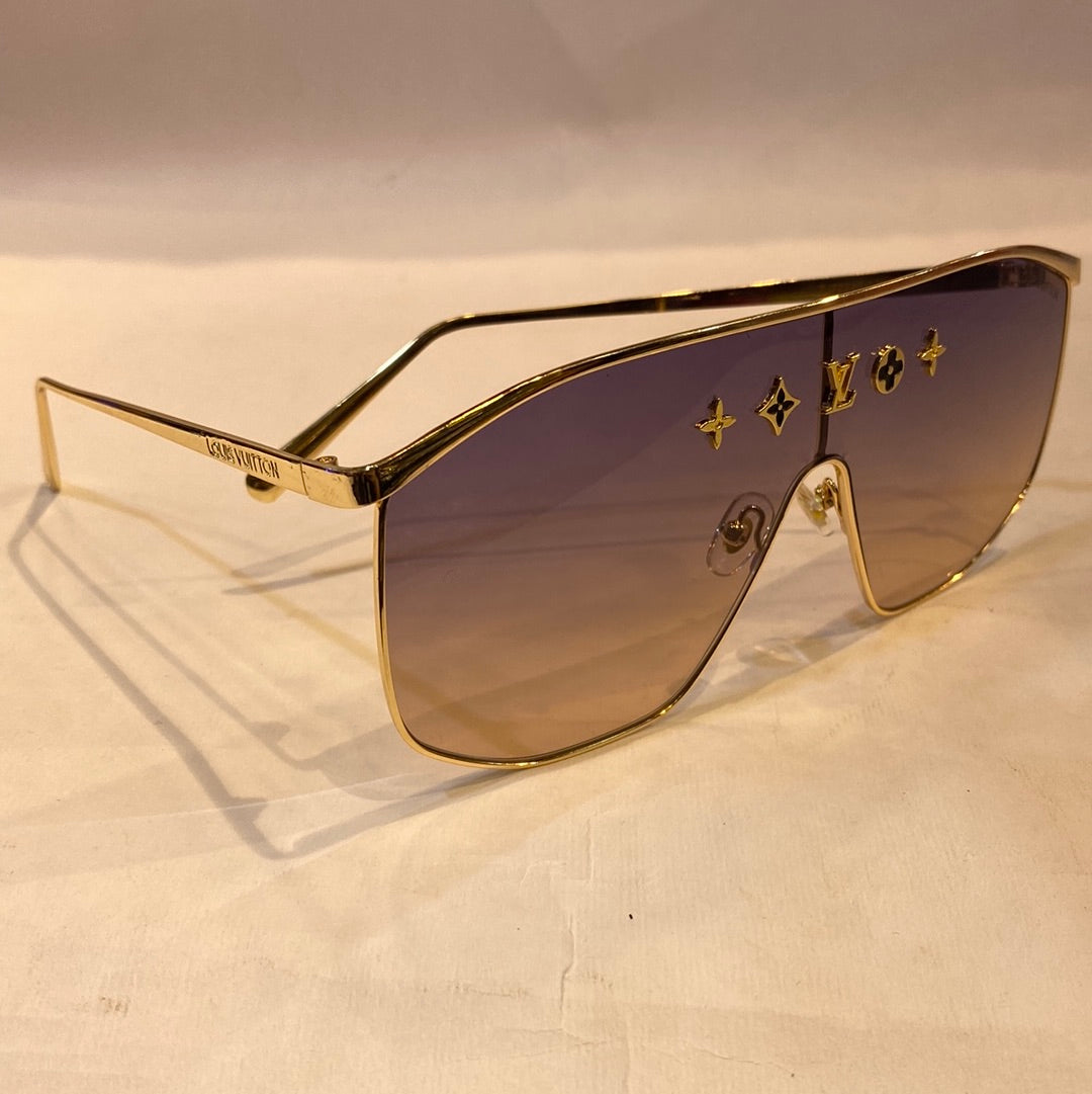 Uol vl Golden Frame Purple Orange Shade Sunglass TJ72246 130 0-142
