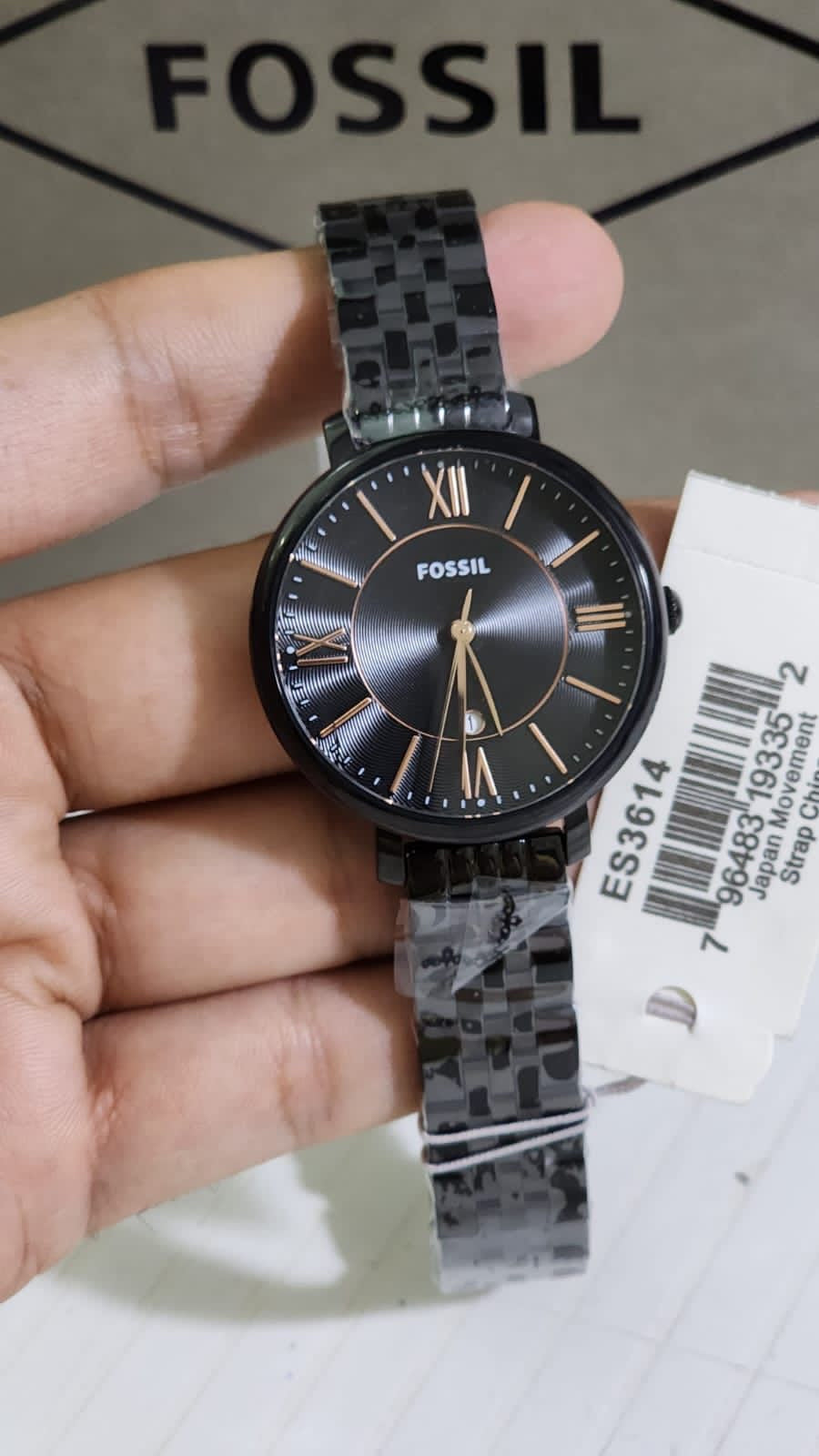 SOF Black Chain Black Dial with date Ladies Watch 401821