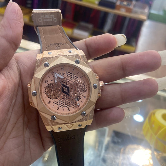 Buh Brown Strap Copper Dial Men Watch 901769