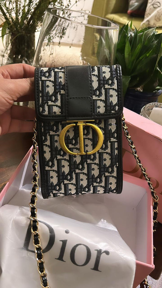 Oid Black Grey Colour Unisex Mobile Holder Sling Bag 8811
