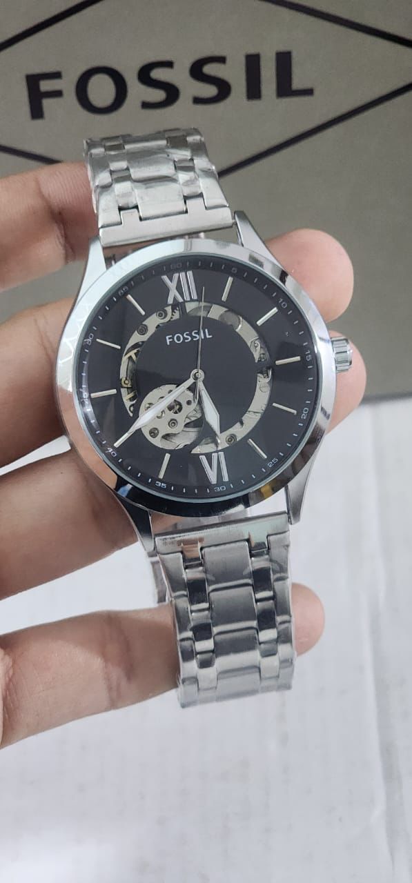 Sof Silver Chain Black Dial Automatic Men Watch 901749