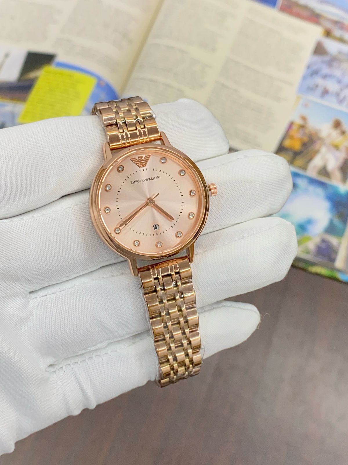 Mra Copper Chain Orange Dial Ladies Watch 901806