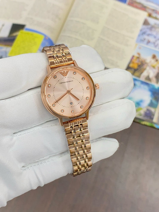 Mra Copper Chain Orange Dial Ladies Watch 901806