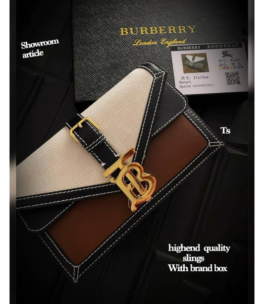 Rub White Brown Black Colour Ladies Sling Bag 5620