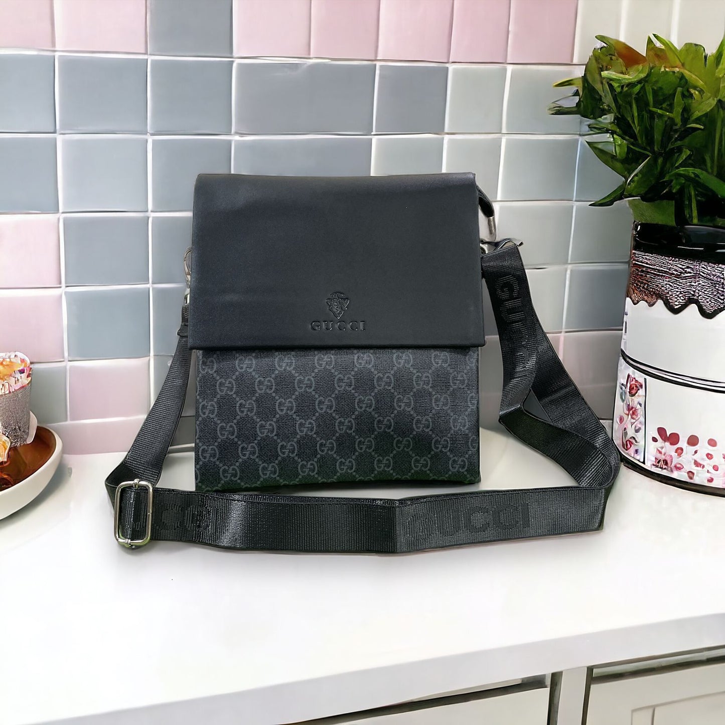 CUG Black Colour Side Bag 16813
