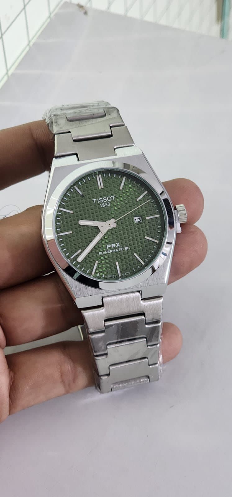 Sit Silver Chain Green Dial Men Watch 901611