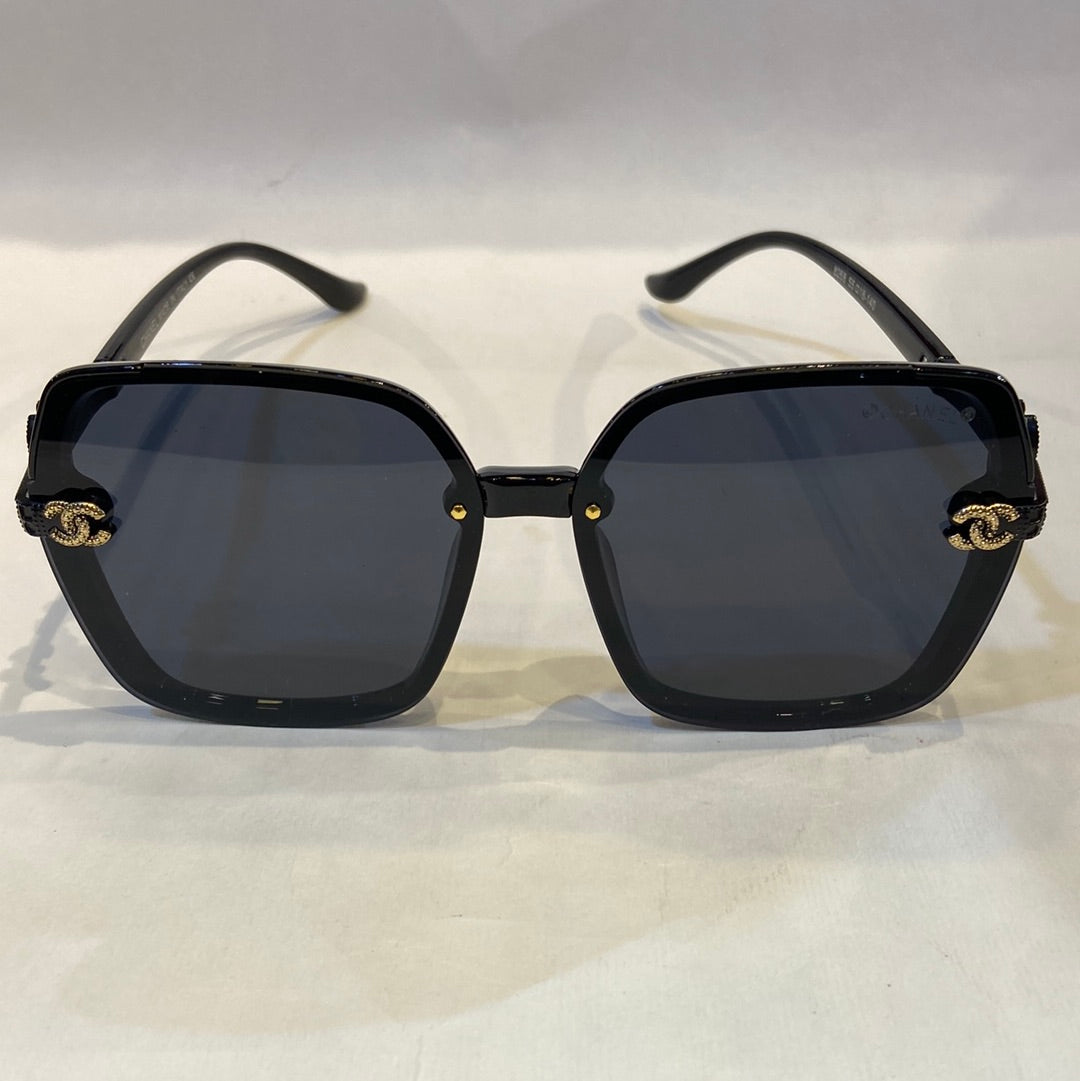 AHC Black Frame Black Shade Sunglass 8268 55 18-140