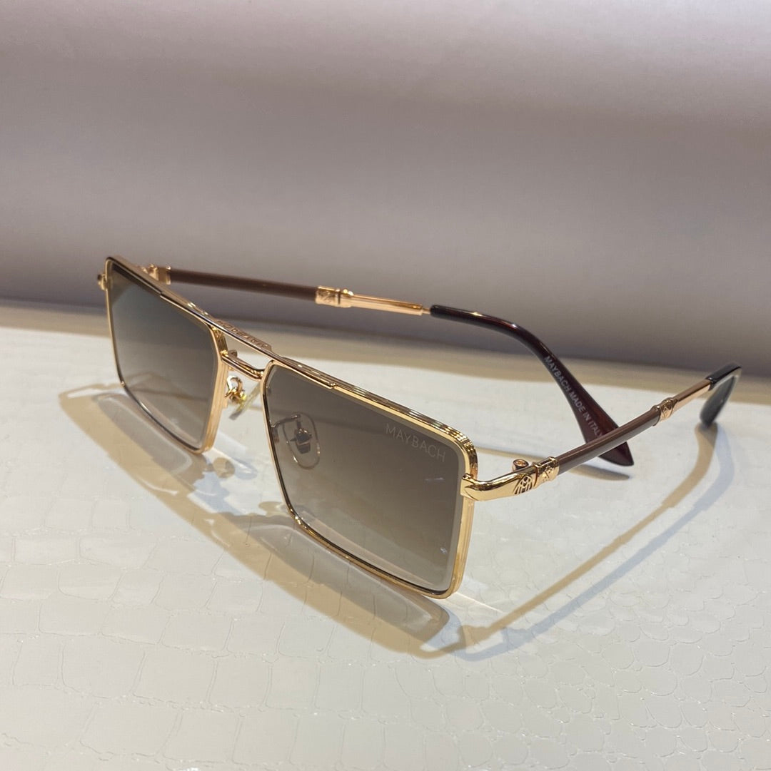 Yam Golden Frame Trancy Olive Shade Unisex Sunglasses 22041 58 17 145