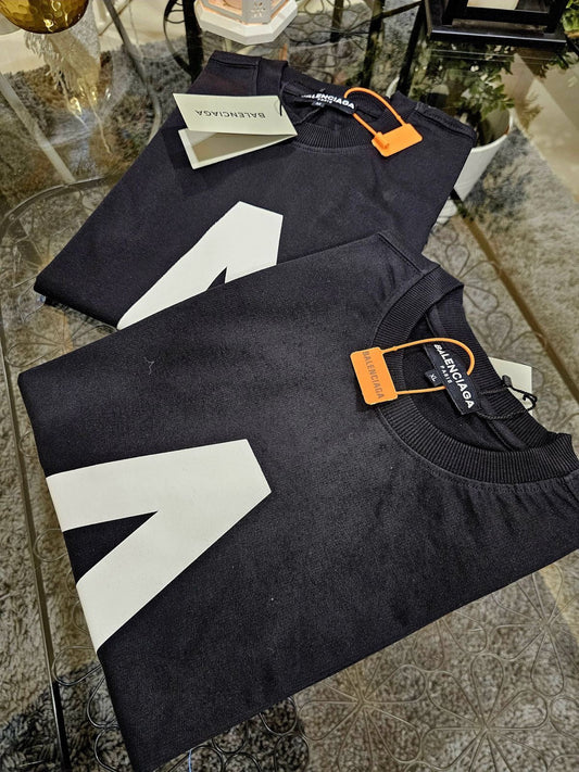 LAB Black Colour Printed Premium Quality Round Neck Oversized Tshirt 85036