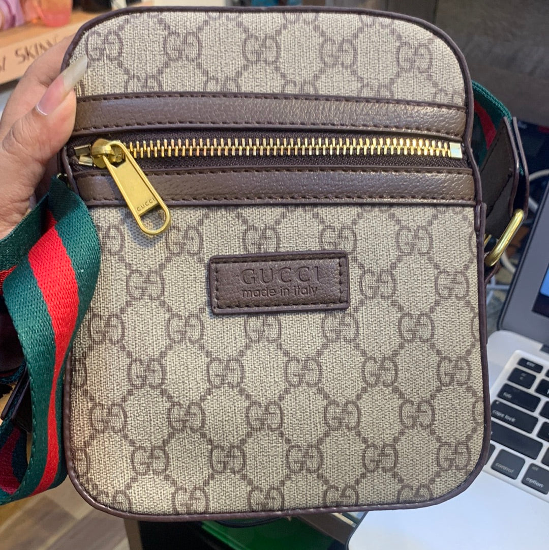 Cug Brown Colour Gg Print Unisex Bag 2070