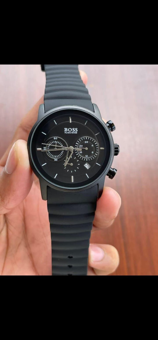 Sob Black Silicon Strap Black Dial Men Watch 901751