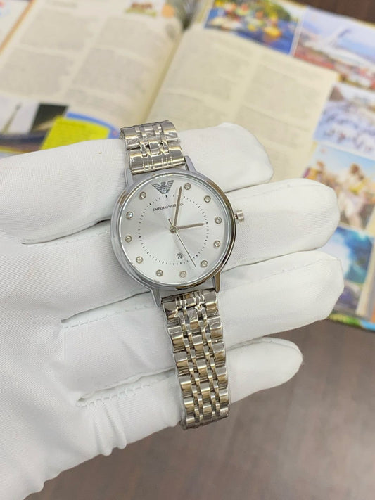 Mra Silver Chain White Dial Ladies Watch 901803