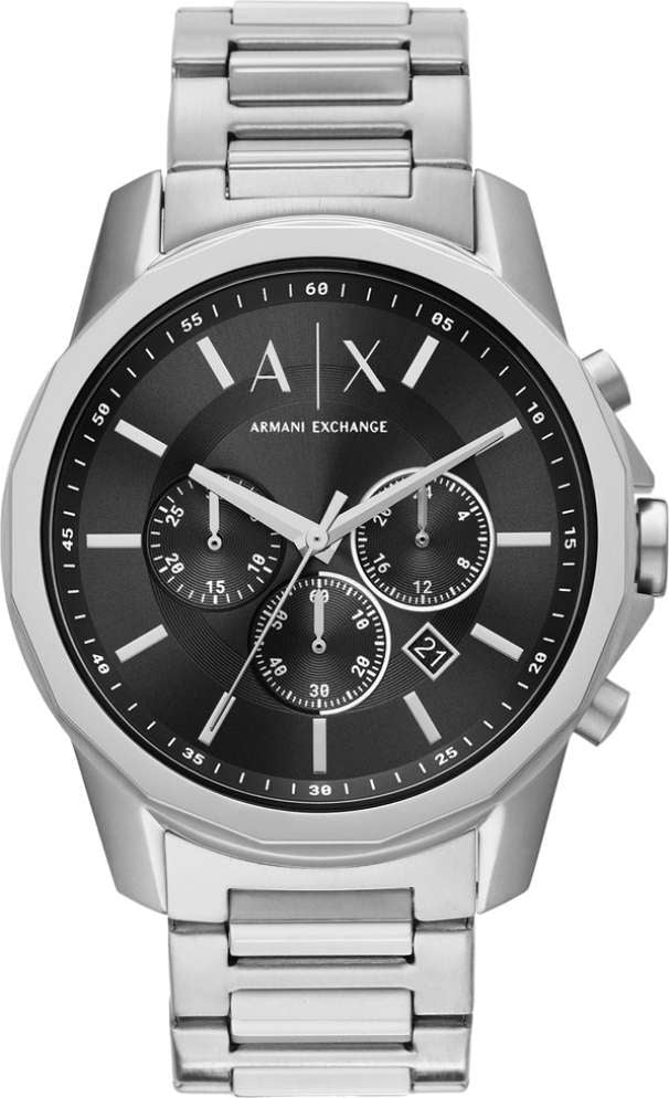 Mra Silver Chain Black Dial Men Watch 987496