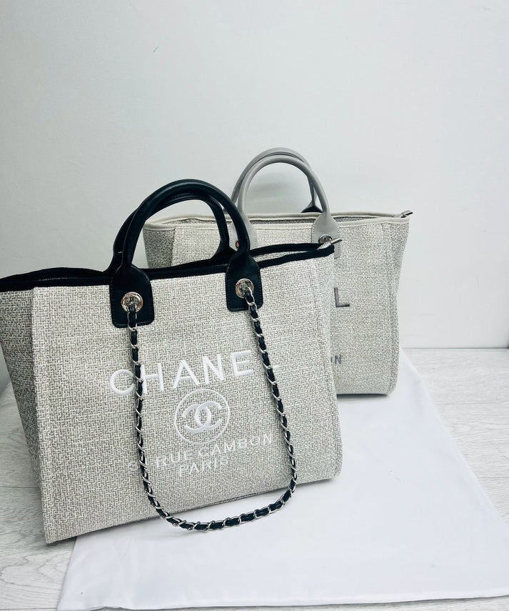 Ahc White Colour Ladies Tote Bag 54834