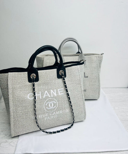 Ahc White Colour Ladies Tote Bag 54834