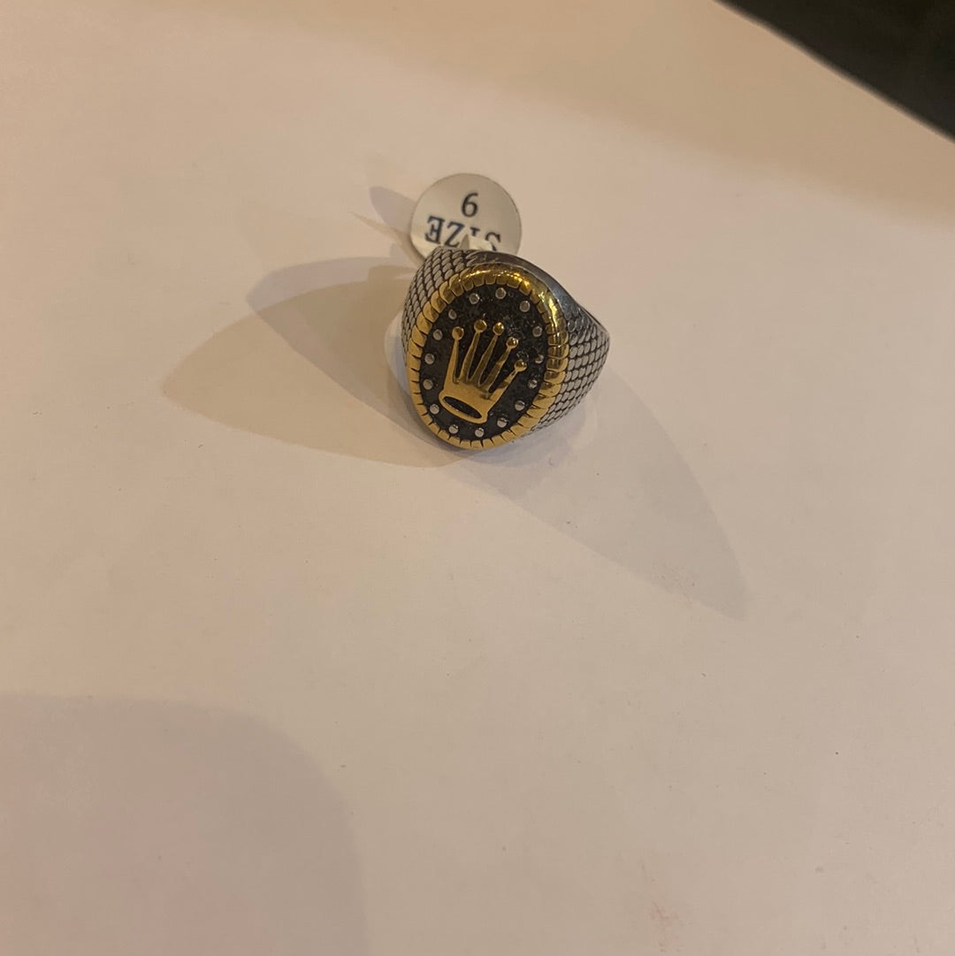 Silver Gold Black Color Stainless Steel Premium Quality Men’s Ring 50338