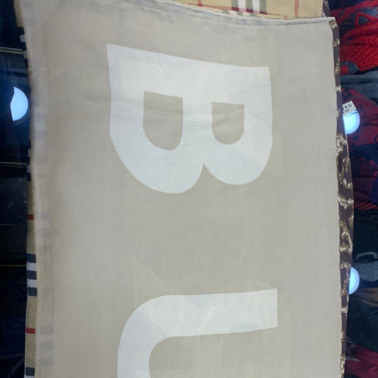 Rub Beige Colour Rub Print Unisex Stole 987405