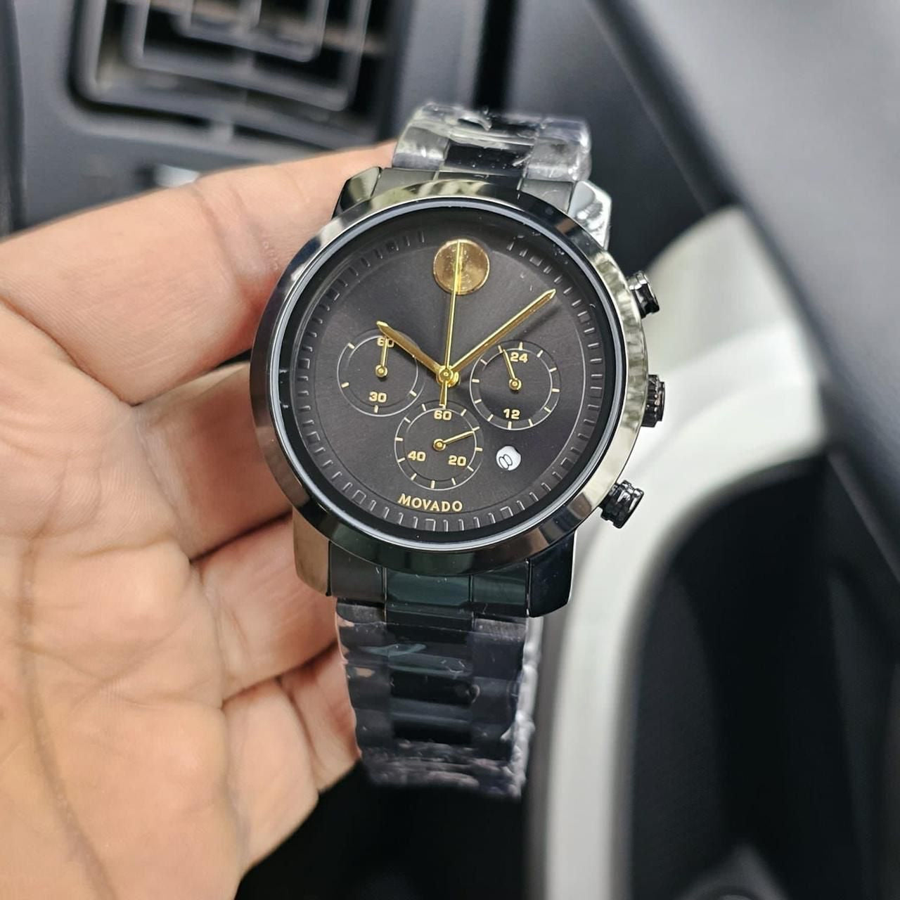 Vom Black Chain Black Dial Chronograph Working Men Watch 901509