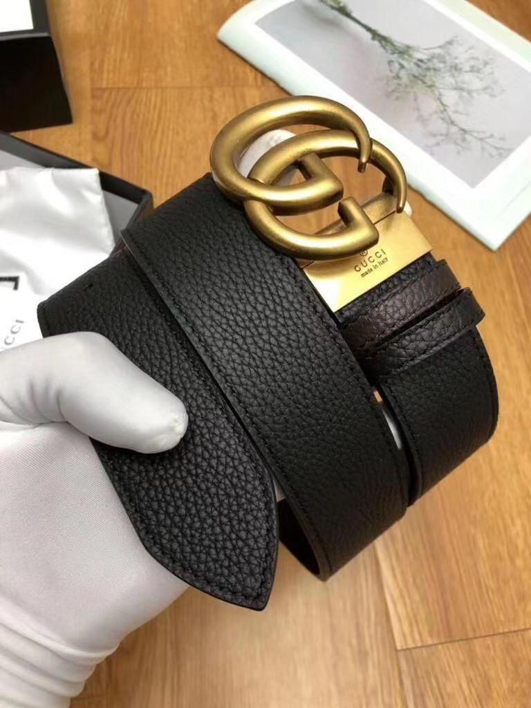 Cug Black Belt Gold Buckle Bel 20503