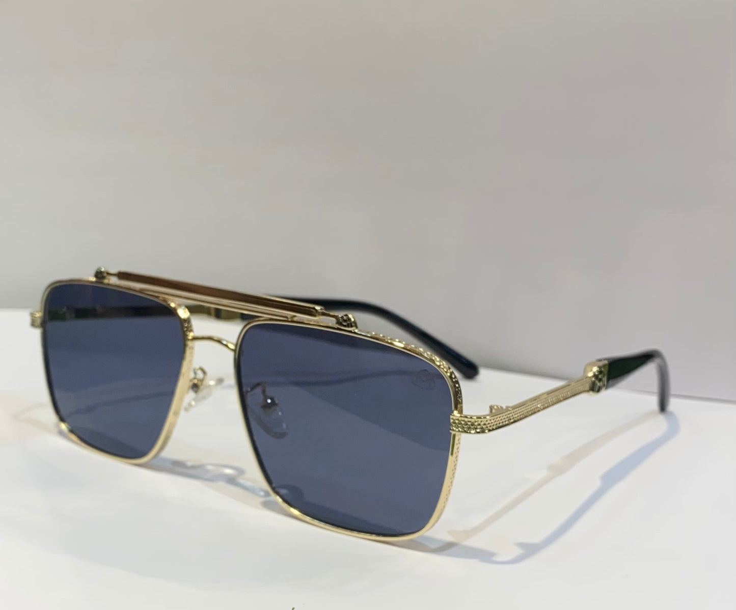 YAM Gold Frame Grey Shade Unisex Sunglasses 2A740 58 17 140