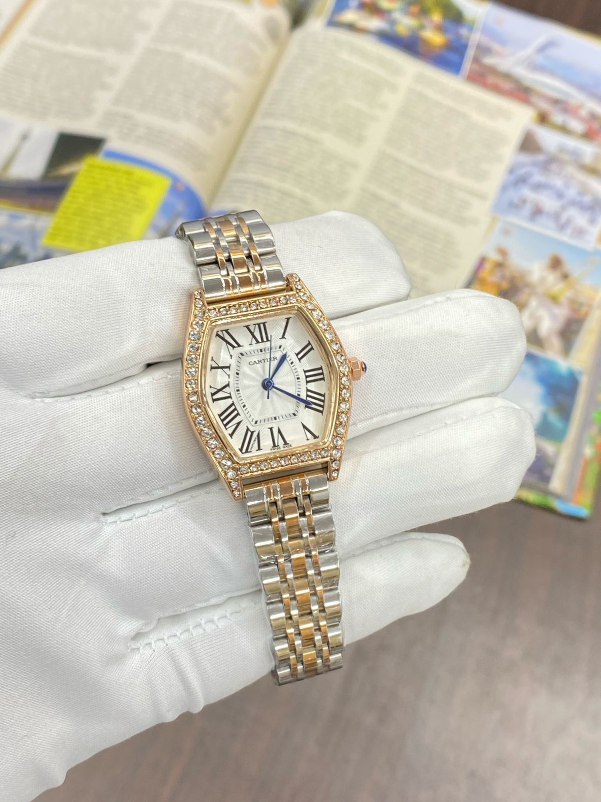 Rac Silver Copper Chain White Dial Ladies Watch 901808