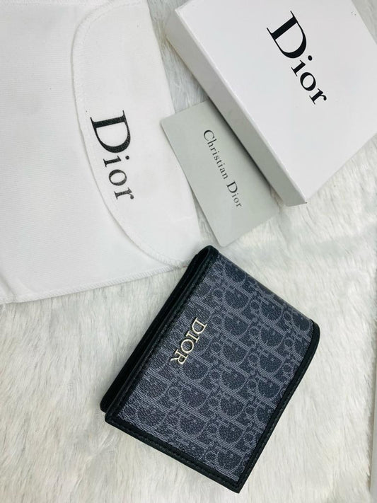 DIO OID Branded Luxury Italian Leather Black Grey Colour Wallet 86411