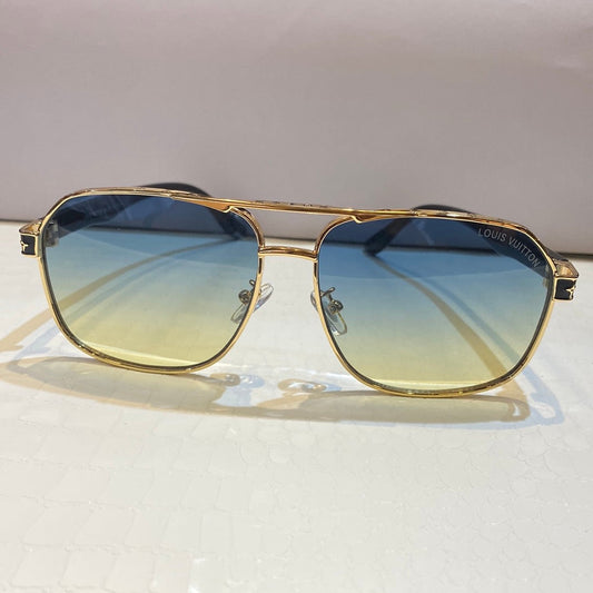 Uol Copper Frame Blue Yellow Shade Unisex Sunglasses Z2027 40 21-146 C5