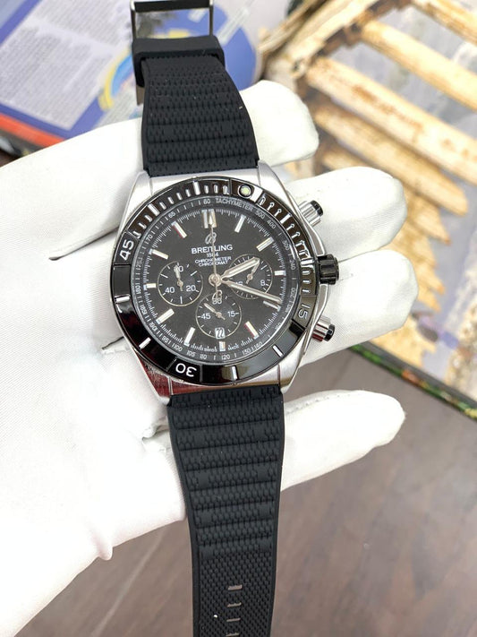 Erb Black Strap Black Dial Men Watch 901695