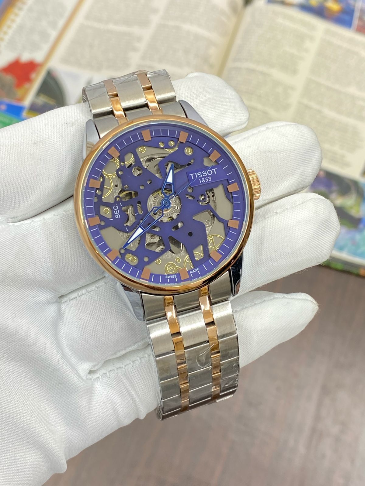 Sit Silver Copper Chain Blue Dial Automatic Men Watch 901822